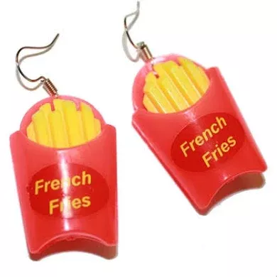 dangle earrings french fries jewelry - Google Search