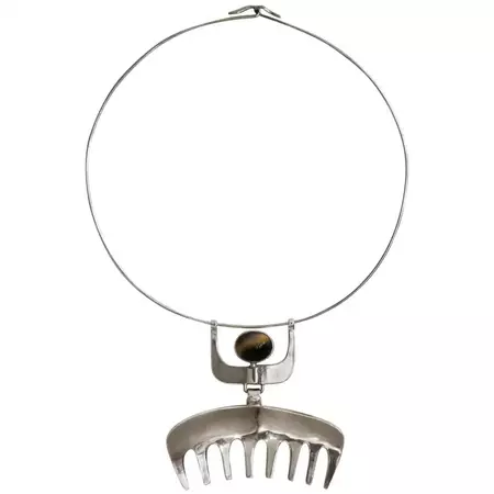 1954 Karl-ÅKe Nyströms Sterling Silver Pendant Necklace For Sale at 1stDibs