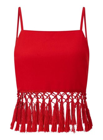 Red Tassel Hem Camisole Top - Co-ords - Clothing - Miss Selfridge
