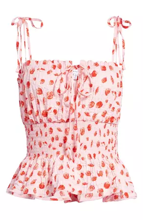 Topshop Shell Print Smocked Camisole | Nordstrom