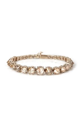 18k White Gold Brown With White Diamonds Bracelet By Ara Vartanian | Moda Operandi