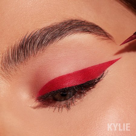 Kylie Cosmetics on Instagram: “Add the perfect pop of color to your holiday eye looks with our new Kyliner Liquid Liner Pen in Red ❤️✨ Felt tip for precise application!…”