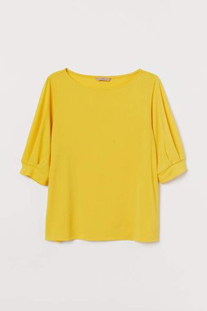 H&M+ Creped Top - Yellow