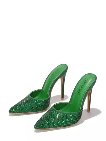 Klayton Embellished Suede Pointy Toe Heels | SHEIN USA