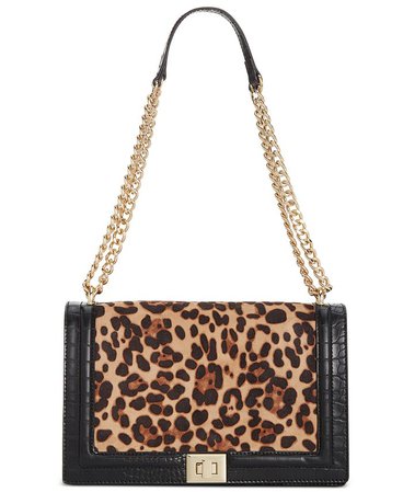INC International Concepts Ajae Leopard Flap Crossbody, Created for Macy's & Reviews - Handbags & Accessories - Macy's