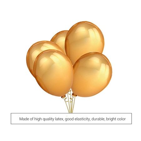 100 Pcs Gold Pearl Latex Balloons Metallic Inflatable Helium Balloon Birthday Party Decoration Latex Metal Chrome Balloons – Grandado
