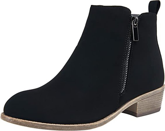 Amazon.com | Jeossy Women's Ankle Boots Thick Heel Low Heeled Bootie for Women | Ankle & Bootie