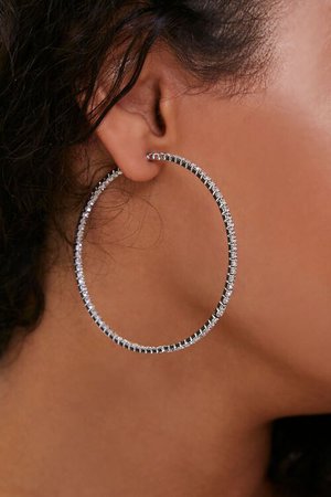 Rhinestone Hoop Earrings