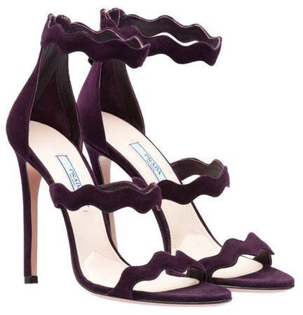 PRADA Purple Scallop Heels