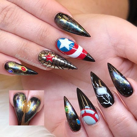 marvel nail art - Google Search