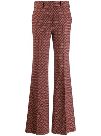 Etro Patterned Flared Trousers - Farfetch