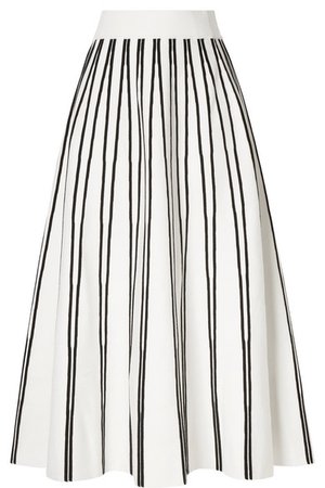 J.Crew | Striped knitted midi skirt | NET-A-PORTER.COM