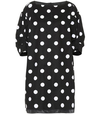 Polka-dot stretch-cotton dress