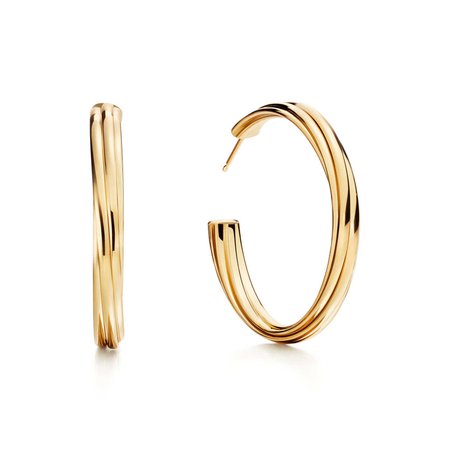 Paloma's Melody hoop earrings in 18k gold, large. | Tiffany & Co.