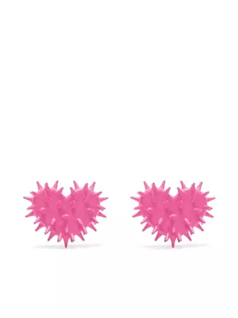 Hugo Kreit heart-shape Spiked Earrings - Farfetch