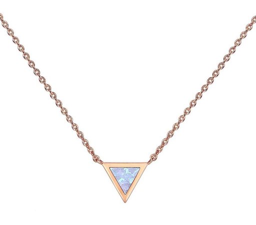 rose gold opal necklace