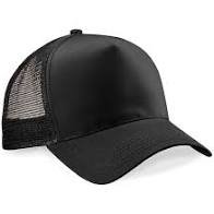 black trucker cap