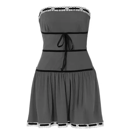 French Maid Grey Dress | COQUETTE DRESS WITH BOWS – Boogzel Clothing
