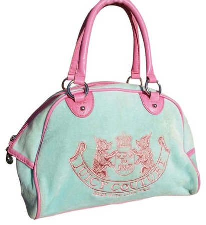 Juicy Couture Robins Egg Blue and Pink Polyvinyl Satchel - Tradesy