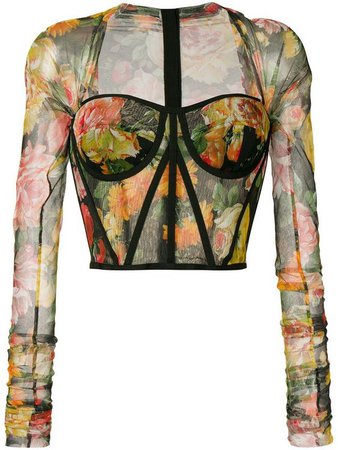 dolce and gabbana floral butier top