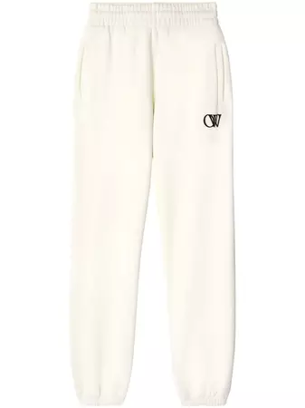 Off-White OW-print Cotton Track Pants - Farfetch