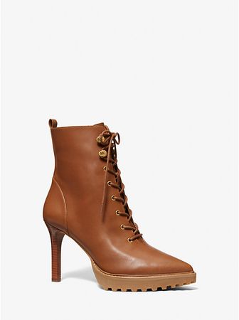 Kyle Leather Lace-Up Boot | Michael Kors