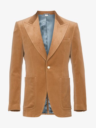 Gucci Camel velvet blazer | Blazers | Browns