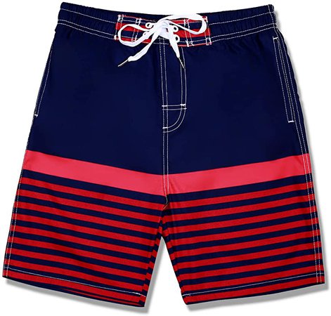 Amazon.com: Kute 'n' Koo Boys Swim Trunks, UPF 50+ Quick Dry Striped Boys Swim Shorts, Boys Bathing Suit (8, Striped 5): Clothing