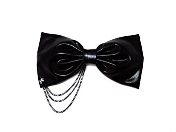 Gothic Black Chained Bow