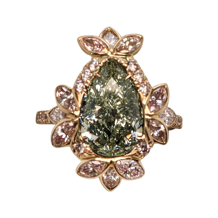 Fancy Yellowish-Green Diamond And... | Ring | Sotheby's