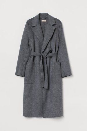 Wool Coat - Dark gray melange - Ladies | H&M US