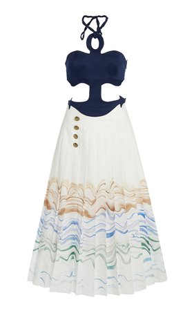 Anchor Aweigh Stretch-Cotton Midi Dress By Rosie Assoulin | Moda Operandi
