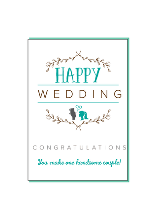 Happy Wedding Card — Social Butterfly Designs