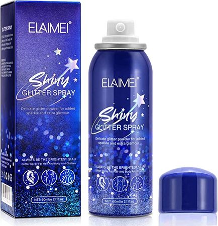 Amazon.com : Shiny Glitter Spray, Body and Hair Glitter Spray, Quick-Drying Waterproof Body Shimmery Spray (2.11 oz) : Beauty & Personal Care