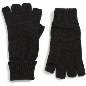 Women's Trouvé Basic Fingerless Gloves, Size One Size - Black