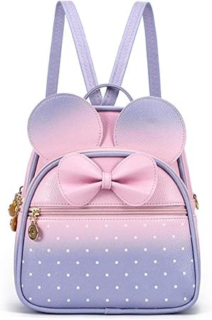 Amazon.com: Girls Bowknot Polka Dot Cute Mini Backpack Small Daypacks Convertible Shoulder Bag Purse for Women (Fluorescent Pink) : Clothing, Shoes & Jewelry