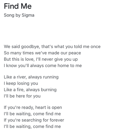 find me by sigma ft birdy