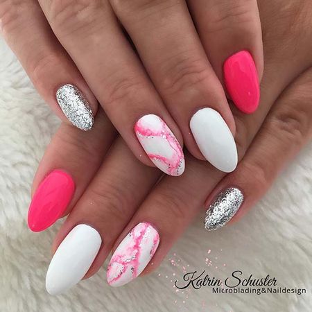 Pretty-Pink-Marble-Nails.jpg (620×620)