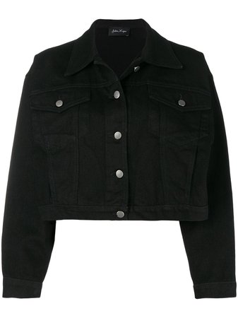 Andrea Ya'aqov cropped denim jacket £329 - Shop Online - Fast Global Shipping, Price