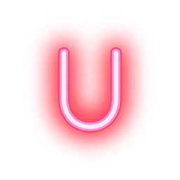 Neon u letter