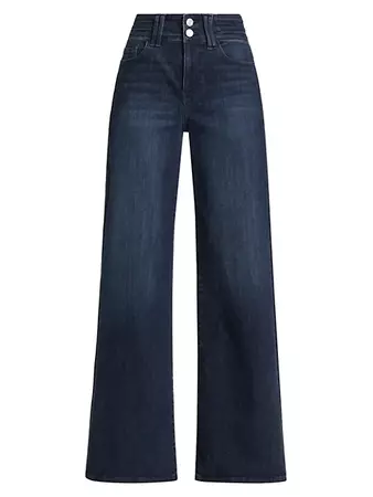 Shop Frame Triple Binding Wide-Leg Jeans | Saks Fifth Avenue