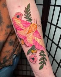 rosy maple moth tattoo - Google Search