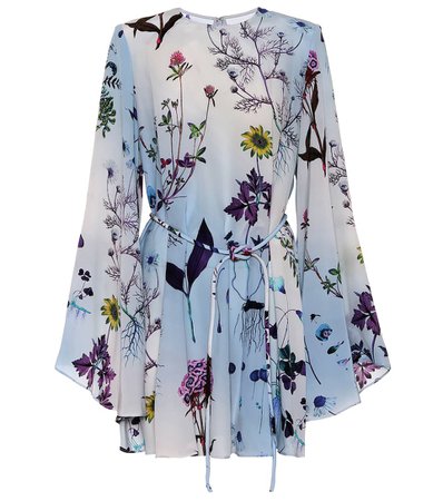 Stella McCartney - Floral silk minidress | Mytheresa