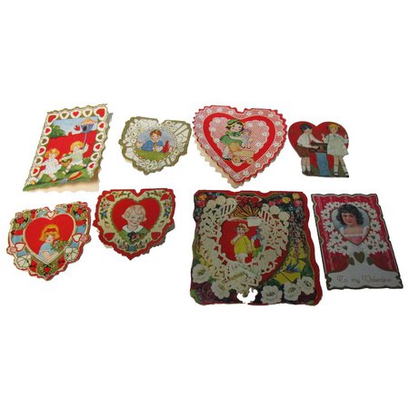 8 Small Vintage Valentines For Dolls to Hold : The Vintage Sewing Box | Ruby Lane
