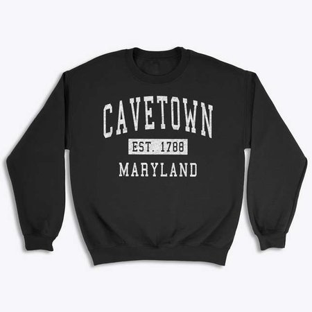 Cavetown Maryland Classic Established Crewneck Sweatshirt | Hometown Apparel
