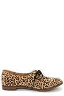 Cute Leopard Print Shoes - Oxford Flats - $49.00