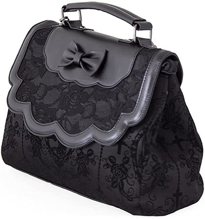 Lost Queen Gothic Scarlet Illusion Victorian Cameo Rose Cross Handbag Purse: Handbags: Amazon.com