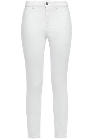 White Mid-rise skinny jeans