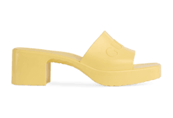 Yellow Women's rubber slide sandal | GUCCI® US