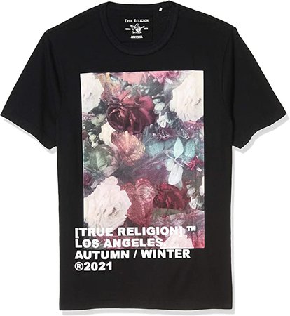 Amazon.com: True Religion - Camiseta de manga corta para hombre, diseño floral: Clothing